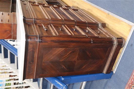 A 19th century French rosewood breakfront commode stamped Grohe, Paris W.147cm